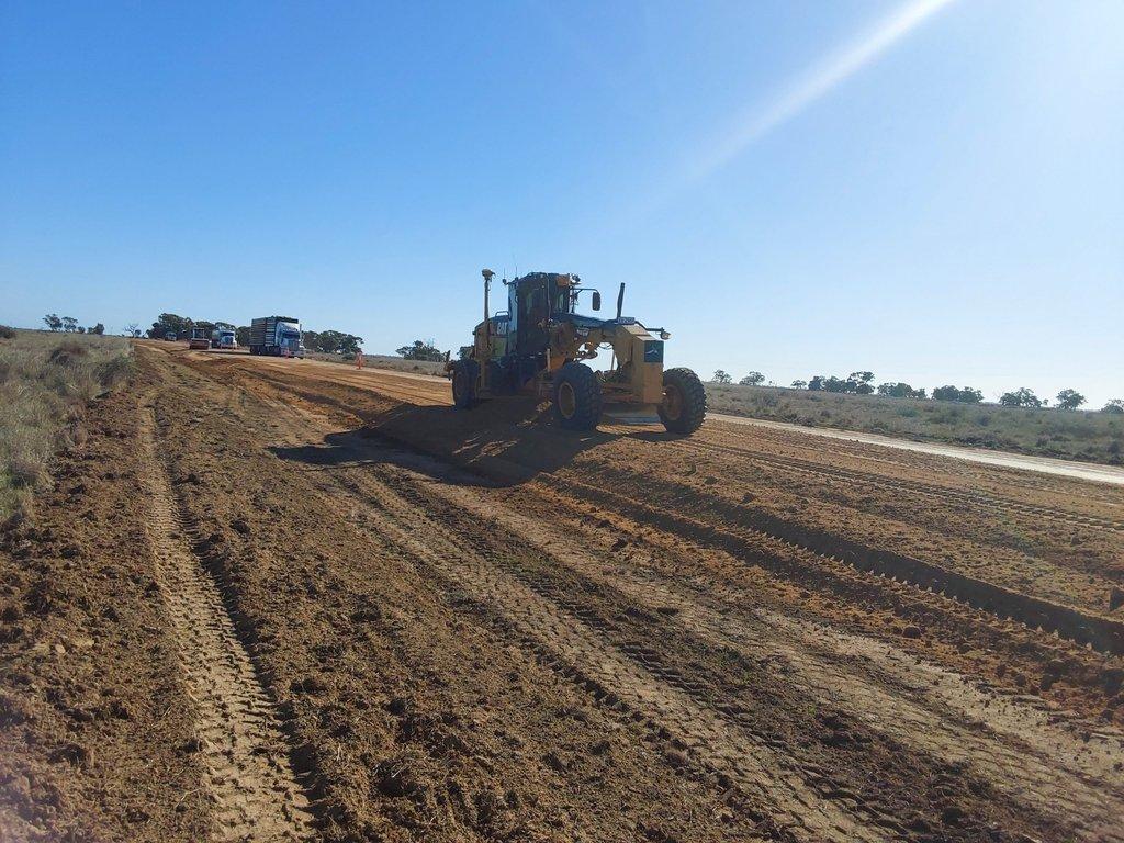Pretty Pine Road construction works in progress