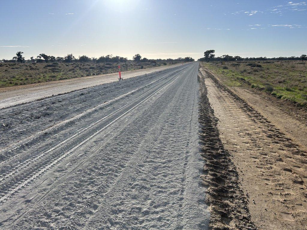 Pretty Pine Road upgrade – completed widening section